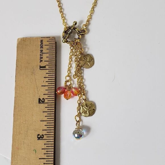 ARTISAN Toggle Sand Dollar Charm and Bead Necklace - Picture 5 of 5